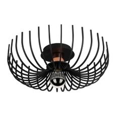 Čierne stropné svietidlo Opviq lights Aspendos, ø 36 cm