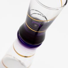 Sada 6x pohár na panáky 25 ml číra zelená