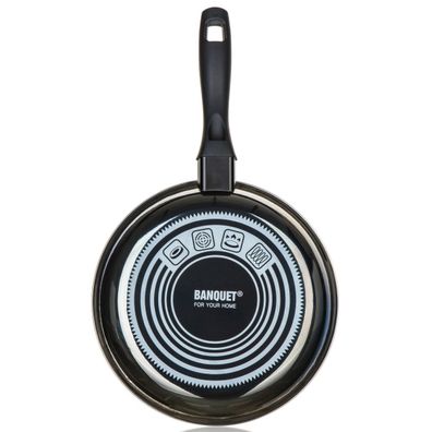 Banquet Panvica smaltovaná METALLIC Black 24 cm, s nepriľnavým povrchom, 24 cm