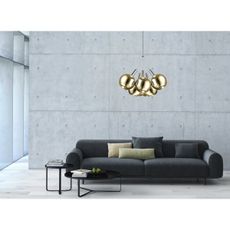 Klausen 142001 - LED Luster na lanku BALLS 6xLED/5W230V zlatá/matný chróm