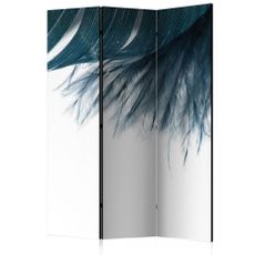 Paraván Dark Blue Feather Dekorhome 135x172 cm (3-dielny)