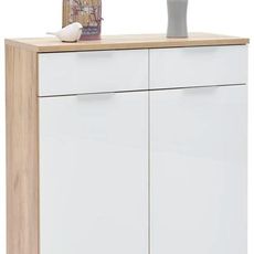 Voleo SKRINKA NA TOPÁNKY, biela, farba duba, 89/105/40 cm