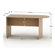 KONDELA Tempo Asistent 2 New 22 150 písací stôl buk
