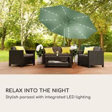 Blumfeldt Calais, slnečník, hliníkový rám, polyester, UV 50, LED svetlo