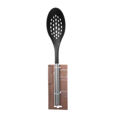 Drážkovaná lyžica Nylon s rúčkou z nehrdzavejúcej ocele 35 cm - 596573