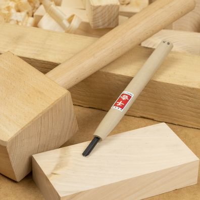Japonské rezbárske mini-dláto SENKICHI s U čepeľou - 6 mm