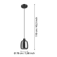 Eglo 901119 - LED RGBW Stmievateľný luster na lanku MOLOCHIO-Z LED/3,7W/230V čierna