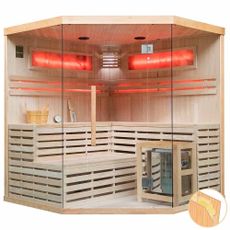 M-SPA - Suchá sauna s pecou a panelmi z himalayskej soli a izoláciou stien pre 4 osoby 180 x 180 x 200 cm 6 kW