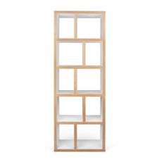 Knižnica v bielo-prírodnej farbe 70x198 cm Berlin – TemaHome