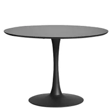 Okrúhly čierny jedálenský stôl Marckeric Oda, ⌀ 110 cm