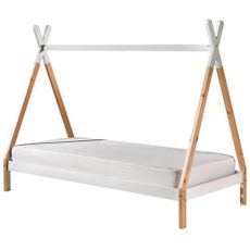 MID.YOU DOMČEKOVÁ POSTEĽ, 90/200 cm biela, farba borovice