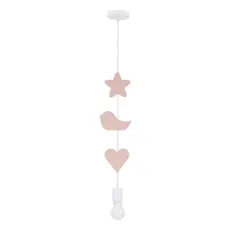 Bielo-ružové detské svietidlo s kovovým tienidlom Single - Candellux Lighting