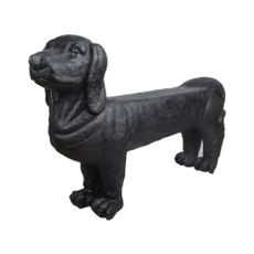 Čierna záhradná lavica Dachshund – Esschert Design