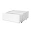 Modulárny úložný box Wave Snow s kolieskami 54,6 x 43,4 x 22 cm, široký - 1 zásuvka - kolieska
