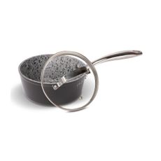 Lamart - Granitová rajnica s pokrievkou 16 cm čierna/šedá/nerez