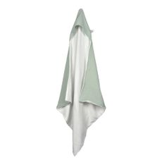 Zelená mušelínová detská osuška s kapucňou 75x75 cm – Bébé Douceur