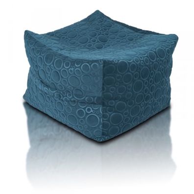 Sedací vak taburetka CUBO Exclusive TiaHome - Modrá