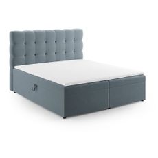Svetlomodrá boxspring posteľ s úložným priestorom 160x200 cm Bali – Cosmopolitan Design