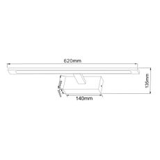 Zuma Line W89443-20W-CH - LED Osvetlenie zrkadla ALTER LED/20W/230V IP44 chróm
