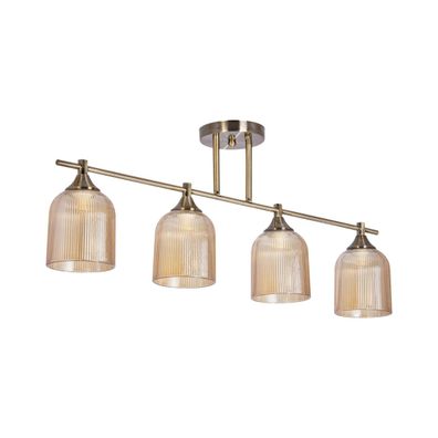 Luster na tyči 4xE14/60W/230V mosadz