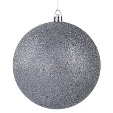 VIANOČNÁ BANKA NA STROMČEK SADA 4 KS (FI) 8 CM SIVÁ