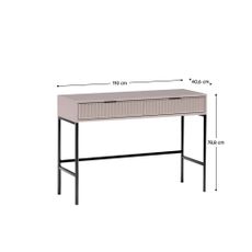 KONDELA Style LS 9 toaletný stolík kašmír krémová