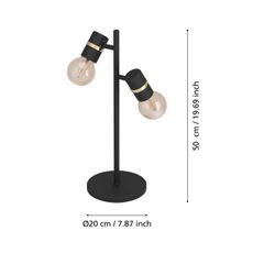 Eglo 900178 - Stolná lampa LURONE 2xE27/10W/230V