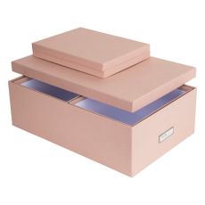 Kartónové úložné boxy s vekom v súprave 3 ks Inge – Bigso Box of Sweden