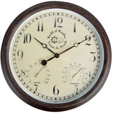 DekorStyle Nástěnné hodiny KOTE 38 cm hnědé