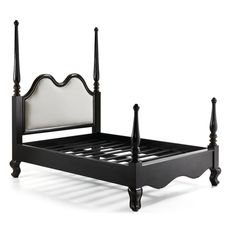 Estila Luxusná posteľ VINTAGE DARK s okrasnými stĺpikmi 160cm