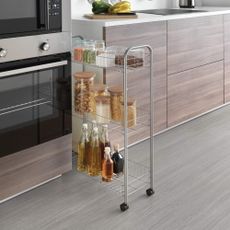 Pojazdný stojan s 3 policami Metaltex Ascona Slim De Luxe, výška 84 cm