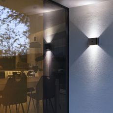 Brilliant - LED vonkajšie nabíjacie nástenné svietidlo so senzorom XINO LED/3W/5