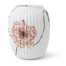 Biela porcelánová váza Kähler Design Poppy, výška 21 cm