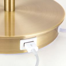 Orion LA 4-1205/1 - Stolná lampa s USB portom LUDWIG 1xE27/40W/230V biela/zlatá
