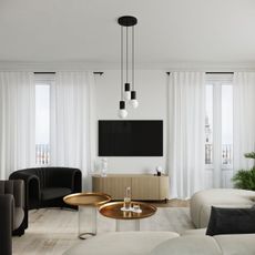 Sollux SL.1716 - Stolná lampa HALO 1xG9/8W/230V pr. 12 cm čierna