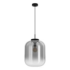 Eglo 39674 - Luster na lanku BULCIAGO 1xE27/40W/230V pr. 35 cm dymová