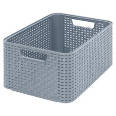 Sivý úložný košík Curver Style, 18 l