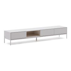 Biely TV stolík 195x35 cm Vedrana – Kave Home