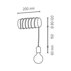Spot-Light 6834151 - Nástenné svietidlo TRABO 1xE27/25W/230V