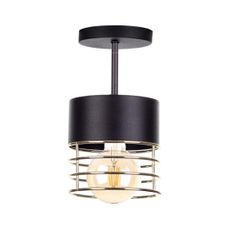 Luster na tyči ROY 1xE27/60W/230V čierna