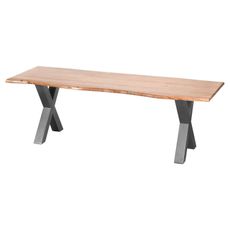Estila Industriálny dizajnový masívny jedálensky stôl Live Edge 240 cm