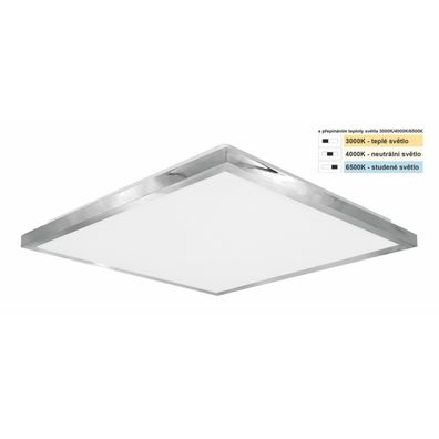 Top Light -LED Kúpeľ. stropné svietidlo SILVER LED/24W/230V IP44 38x38 cm chróm