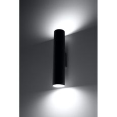 Sollux SL.0330 - Nástenné svietidlo LAGOS 2 2xGU10/10W/230V čierna