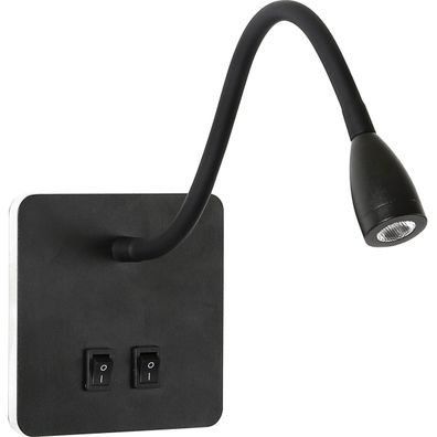 Brilagi - LED Flexibilná nástenná lampa MAYA Double LED/4W/230V + LED/3W čierna