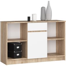 Ak furniture Komoda B-17 120 cm dub sonoma/biela