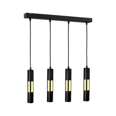 Luster na lanku MAGNUMA 4xGU10/50W/230V čierna/zlatá