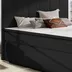 Posteľ Boxspring Boleria 200x180, čierna (koženka - bb 05)