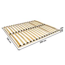 KONDELA Monna New lamelový rošt 140x200 cm brezové drevo / plast