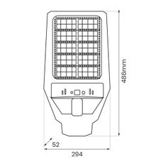 LED Stmievateľná solárna pouličná lampa so senzorom KERS LED/300W/3,2V 6500K IP65