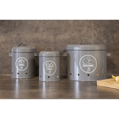 Oceľová dóza na cibuľu a cesnak Secret Du Potager – Esschert Design